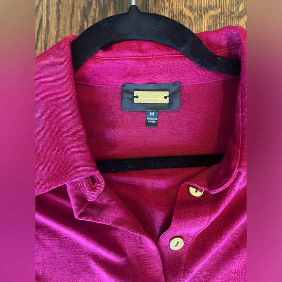 Alexia Admor Burgundy Button Down Long Sleeve Avril Dress Size M - Picture 5 of 6